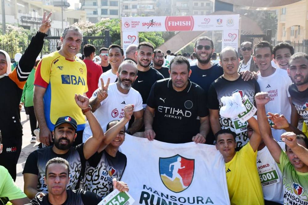 جامعة المنصورة تنظم ماراثون اليوم العالمي للقلب