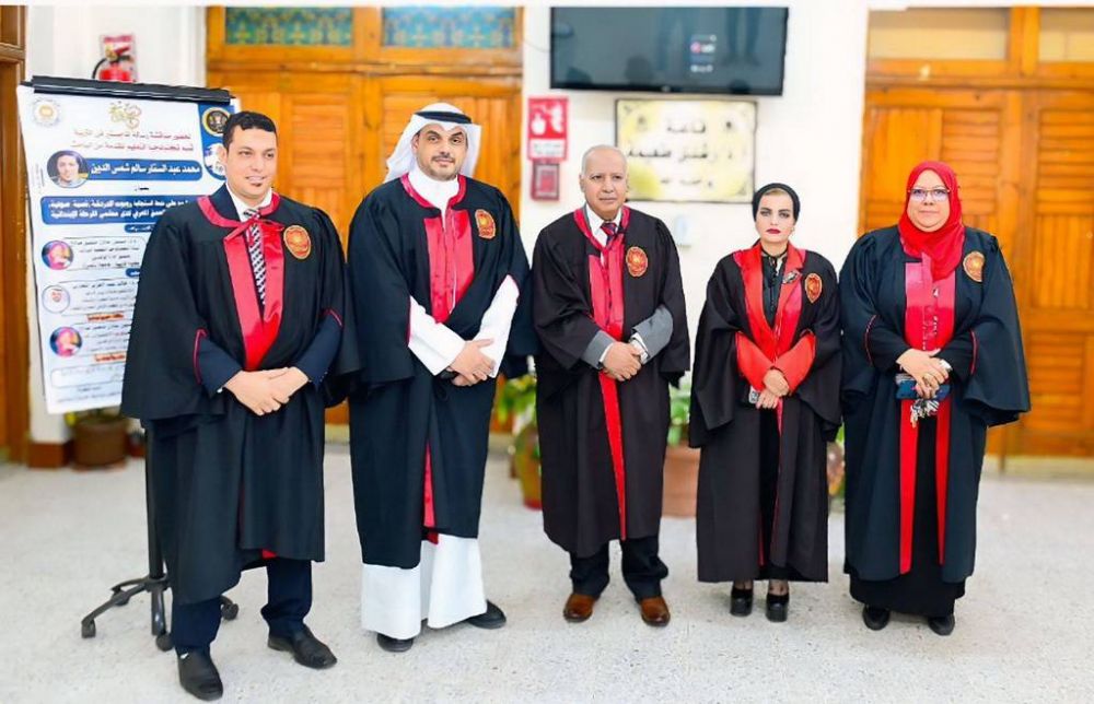 Mansoura University President Receives Kuwaiti Cultural Advisor during Visit to Discuss a Master's Thesis at the Faculty of Education