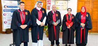 Mansoura University President Receives Kuwaiti Cultural Advisor during Visit to Discuss a Master's Thesis at the Faculty of Education